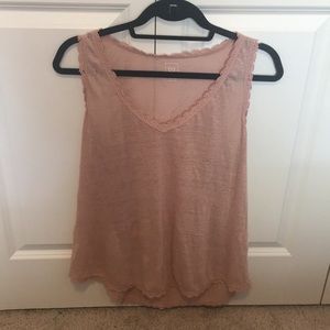 Baby pink lacey tank
